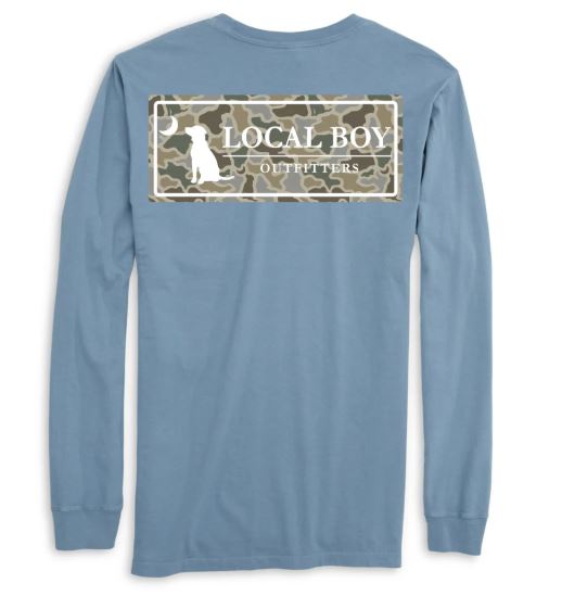 YTH LONG SLEEVE SLATE DOG/MOON TEE