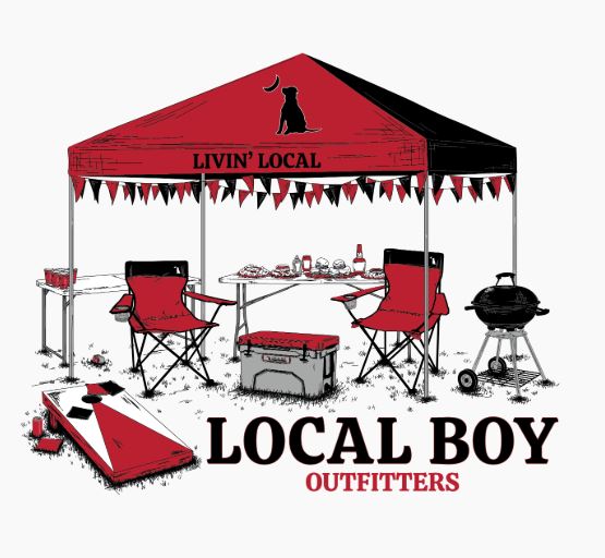 RED/BLACK TAILGATE SCENE TEE