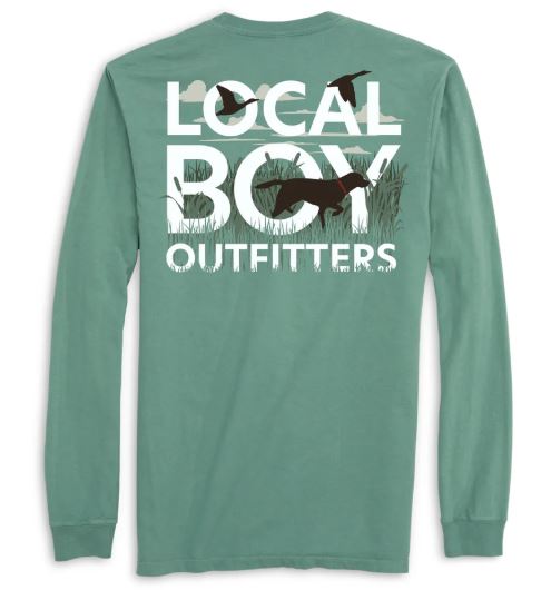 GREEN LS TEXT & TAIL TEE