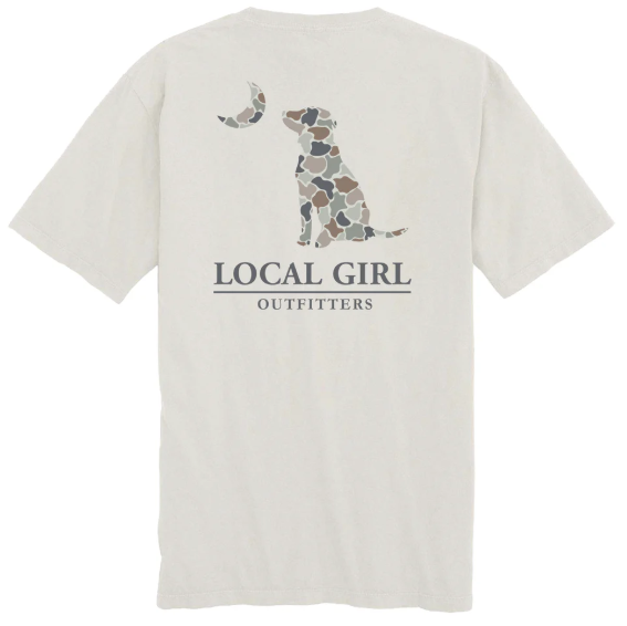 SILVER FLORA DOG/MOON TEE