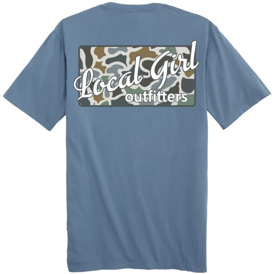 SLATE LOCAL GIRL LOCALFLAGE BLUFF PLATE TEE