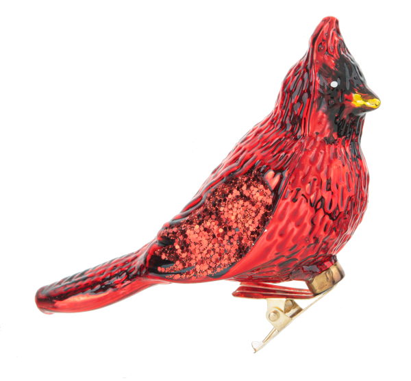 CARDINAL CLIP ON ORNAMENT