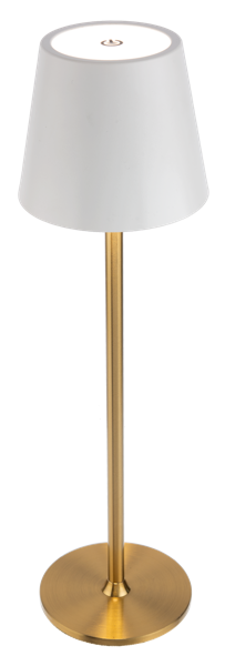 GOLD WHITE SHADE LED LAMP