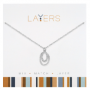 SILVER DOUBLE OVAL NECKLACE