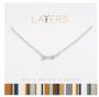 SILVER CROSSOVER LAYERS NECKLACE