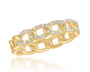 CZ CHAIN GOLD LAYERS RING