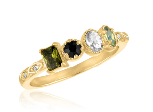 GREEN MULTI LAYERS RING