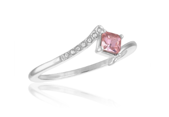 LT ROSE PRINCESS CUT STACK RING