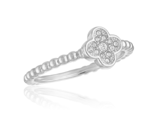 CLOVER STACK RING