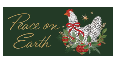 FLORAL XMAS CHICKEN SWITCH MAT