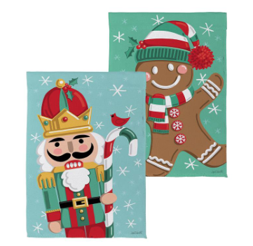 XMAS REVERSIBLE GRDN FLAG