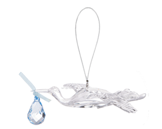 BLUE STORK ORNAMENT