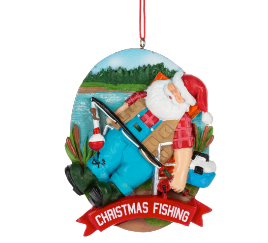 SANTA XMAS FISHING ORNAMENT