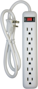 POWER STRIP OUTLET 6-SOCKET