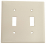 WHITE 2-GANG WALLPLATE