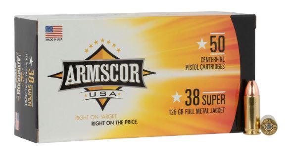 ARMSCOR USA 38SUPER FMJ 125GR 50 ROUNDS