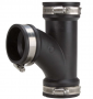 BLACK PVC FLEX PIPE TEE 2X2X2"