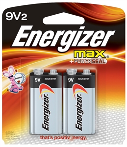 ALKALINE BATTERY 9V 2PACK