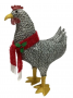 PRE-LIT BLACK/WHITE 3D ROOSTER