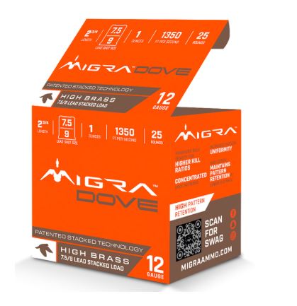 MIGRA DOVE 12GA 2-3/4" 1OZ 25RDS