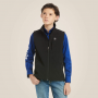 YTH BLK VERNON SOFTSHELL VEST