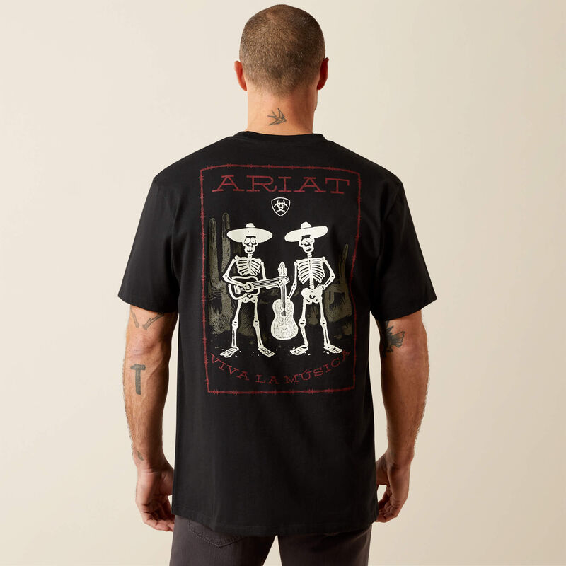 BLACK GRATEFUL MUERTOS TEE