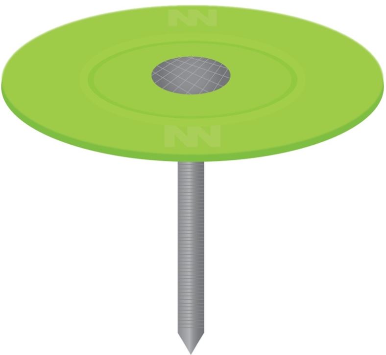 PLASTIC/STEEL CAP NAIL 1" 12GA