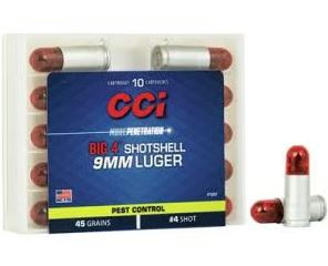 CCI 9MM LUGER 4SHOT 10 ROUNDS
