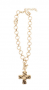 HAMMERED CROSS NECKLACE