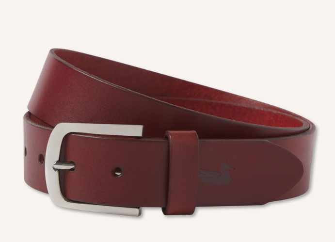 STONE BROWN STAMPED BELT W36