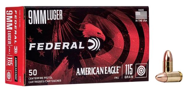 FEDERAL 9MM LUGER 115GR 50RDS