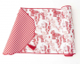 SANTA TOILE TASSEL TABLE RUNNER