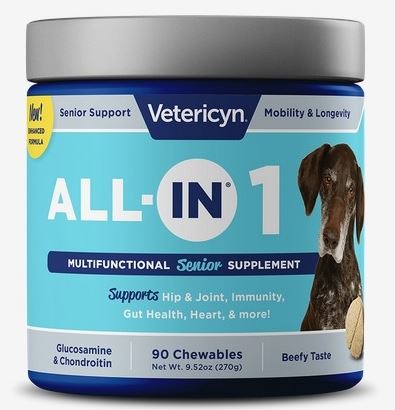ALL-IN SENIOR DOG SUPPLEMENT 90CT