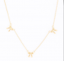 NECKLACE HOLIDAY BOW GOLD