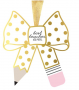 ORNAMENT BEST TEACHER BOW