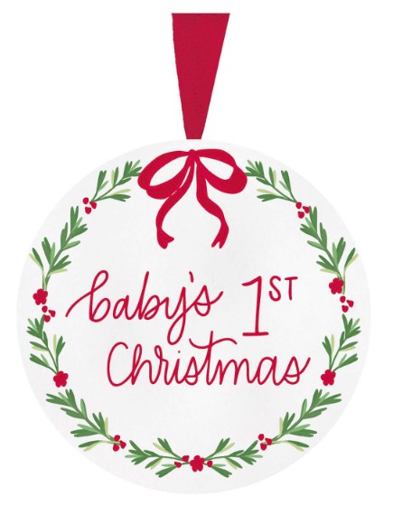 ORNAMENT BABY'S FIRST RED