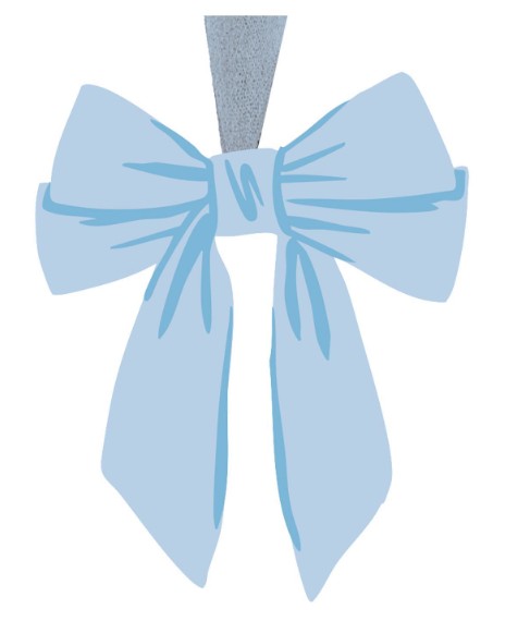 ORNAMENT BOW BLUE