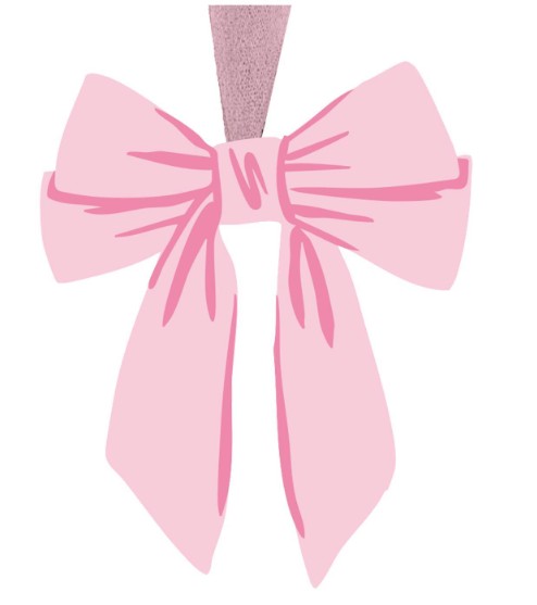 ORNAMENT BOW PINK