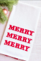 TEA TOWEL MERRY MERRY MERRY