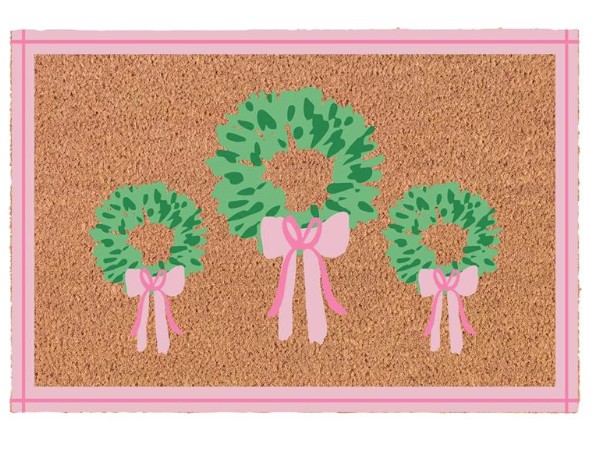 DOOR MAT ROSY WREATHS