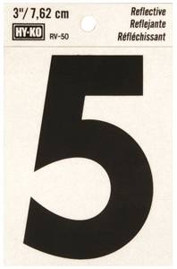 REFLECTIVE HOUSE NUMBER 5 3IN