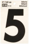 REFLECTIVE HOUSE NUMBER 5 3IN
