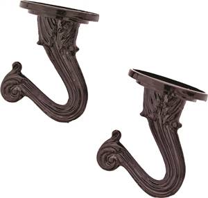 BLACK CEILING HOOKS 1.5" 2PK