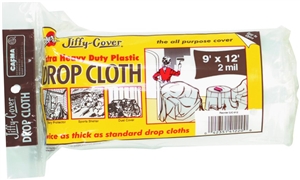 PLASTIC CLEAR DROP CLOTH 9X12'