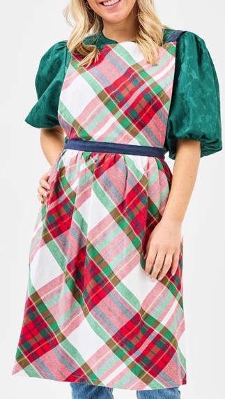 APRON ADULT HOLIDAY PLAID