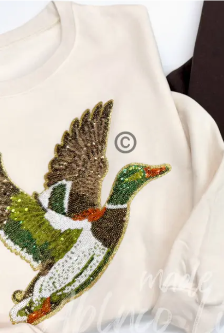 SAND MALLARD SEQUIN SWEATER
