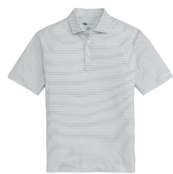 GREEN DRIVER STRIPE PERF POLO