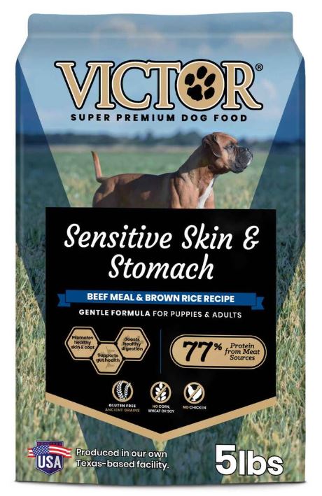 VICTOR BEEF/BROWN RICE SENSITIVE SKIN/STOMACH 5LB