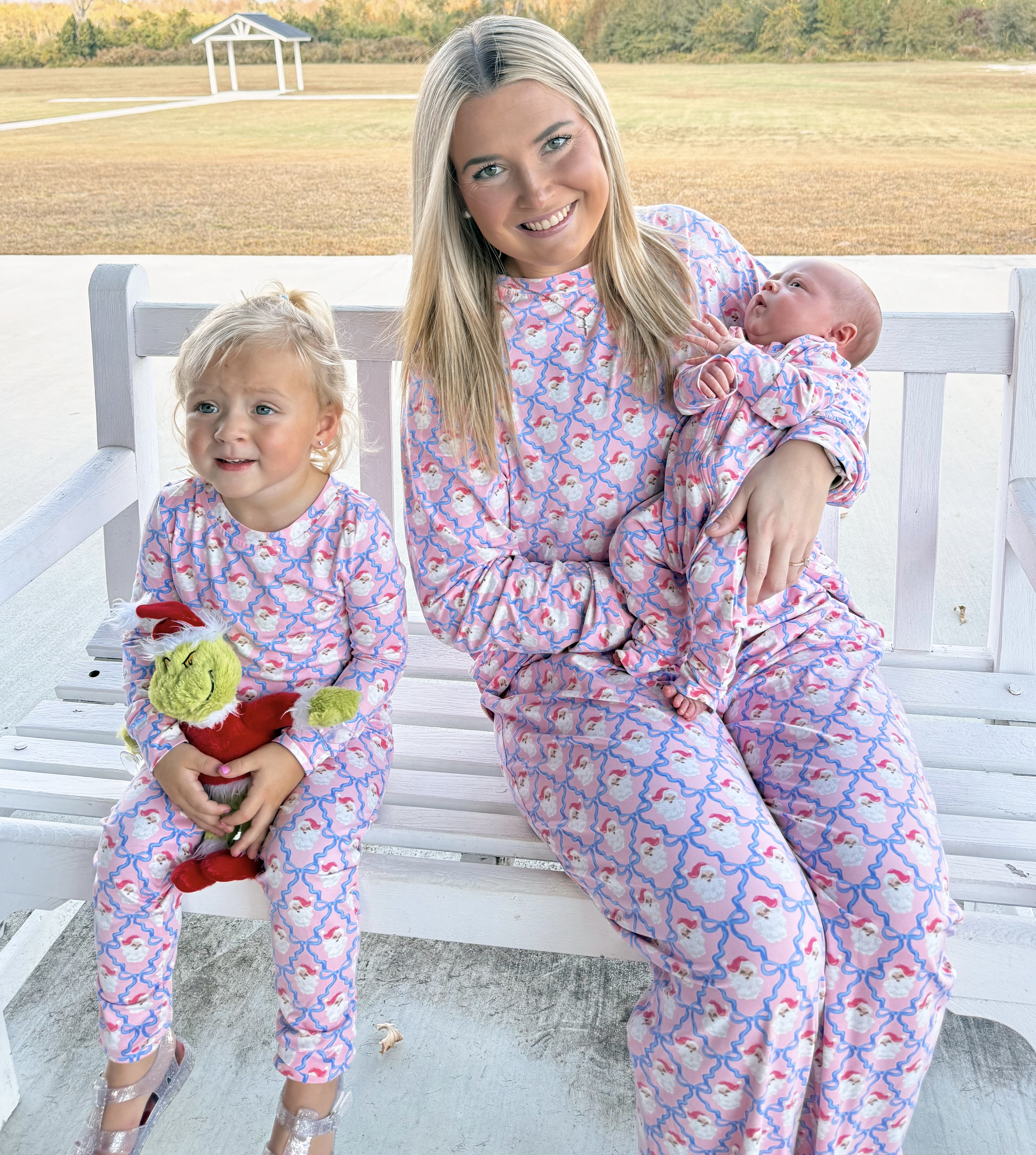 KIDS SANTA BABY BOWS SET