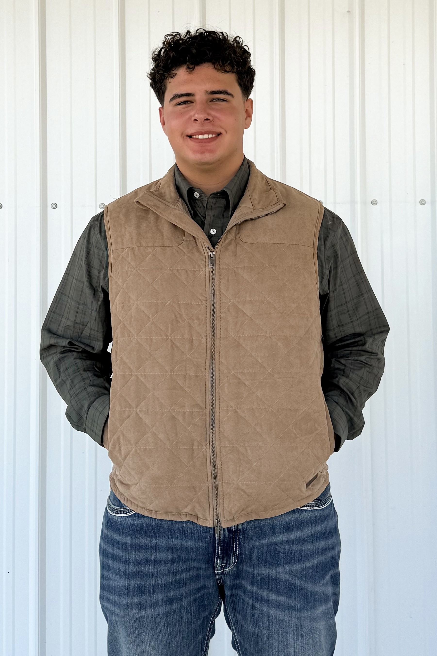 NAVY&OLIVE WINDOWPANE SHIRT